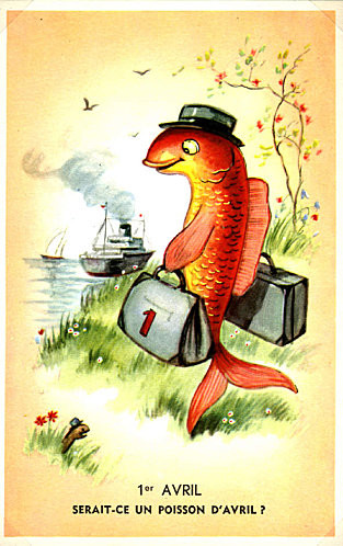 Cartes anciennes( Poisson d'Avril )