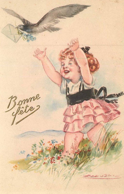 Carte ancienne de bonne fête