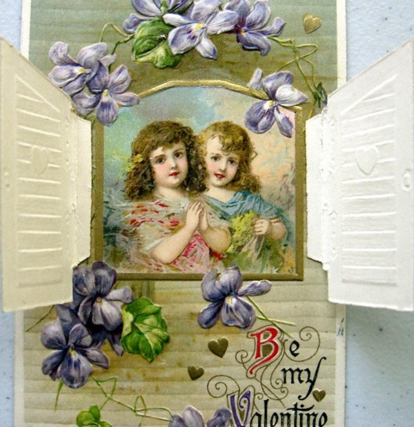 Carte ancienne de Saint Valentin