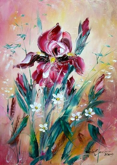 Fleurs en peinture