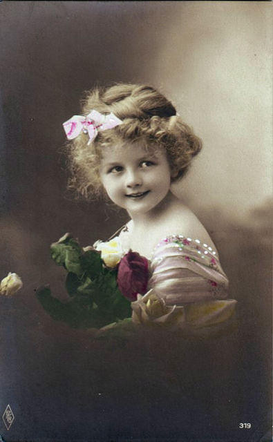 Carte victorienne enfants