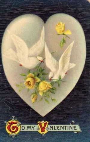 Carte ancienne de Saint Valentin