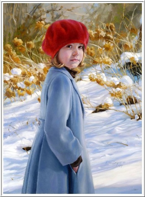 Enfant en peinture