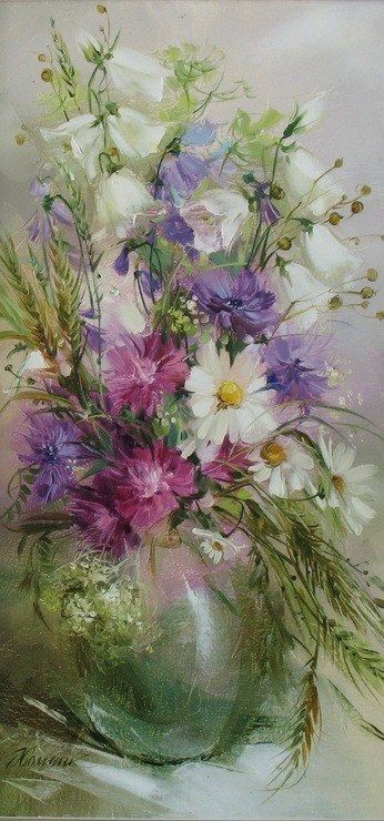 Fleurs en peinture