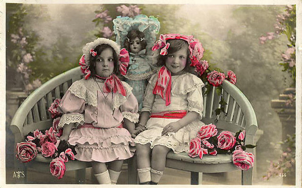 Carte victorienne enfants