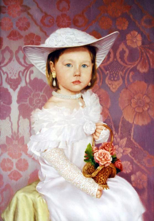 Enfant  en peinture de Vladimir Aleksandrov