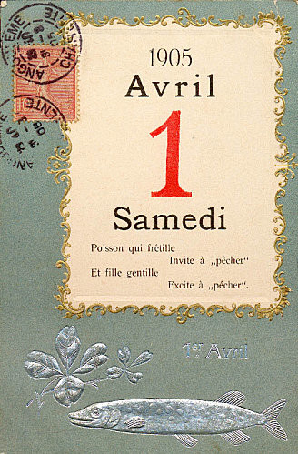 Cartes anciennes( Poisson d'Avril )