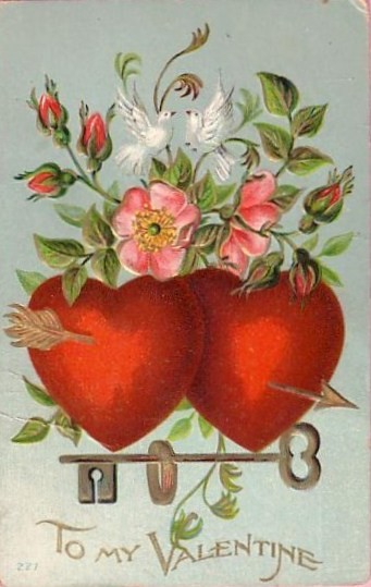  Carte ancienne de Saint Valentin