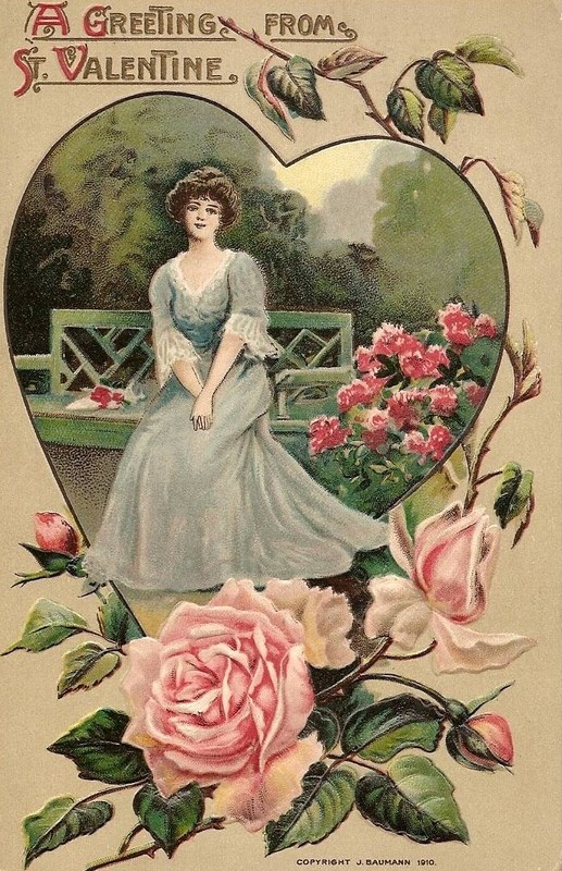 Carte ancienne de Saint Valentin