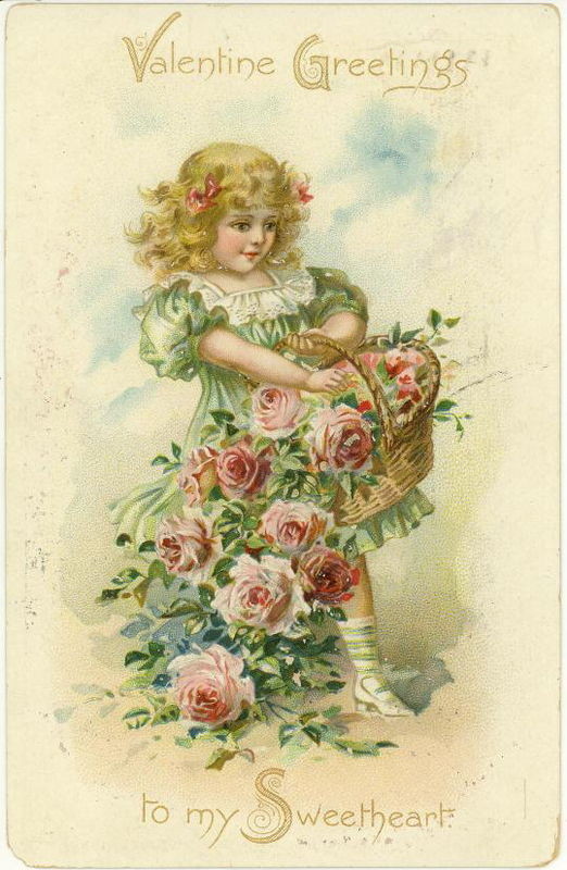  Carte ancienne -Saint Valentin