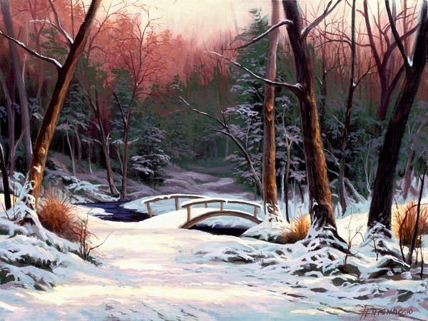 Paysage de neige de Egidio Antonaccio