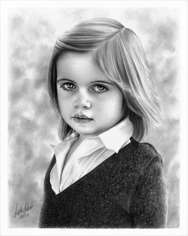 Enfant en noir et blanc