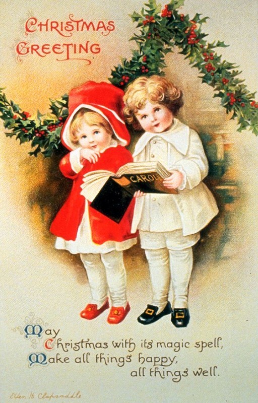 Carte ancienne de Noel