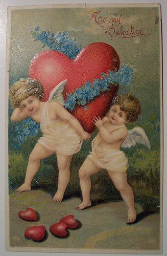  Carte ancienne -Saint Valentin