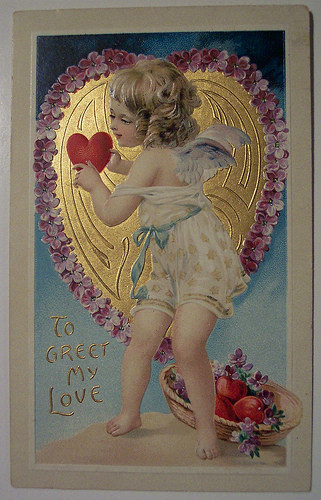  Carte ancienne -Saint Valentin