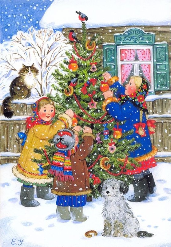 Mignonnes illustrations de Noël