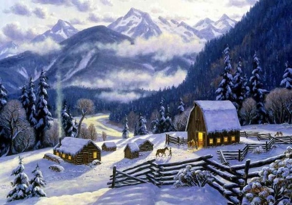 Paysage de neige de Randy  Van Beek