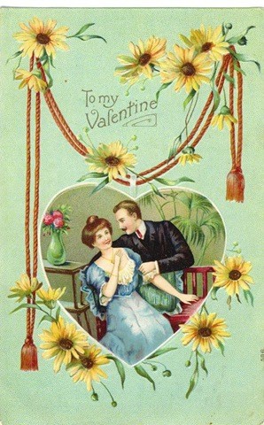 Carte ancienne de Saint Valentin
