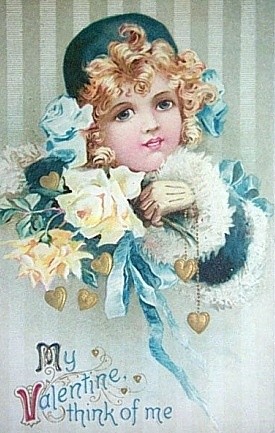 Carte ancienne de Saint Valentin