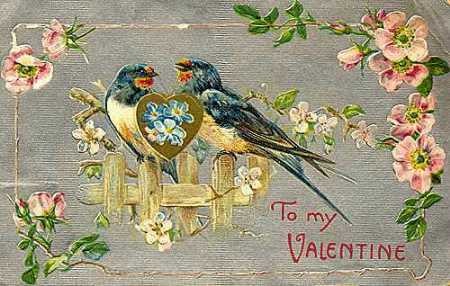  Carte ancienne -Saint Valentin