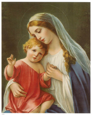 Images pieuses ( La Vierge et l'enfant )
