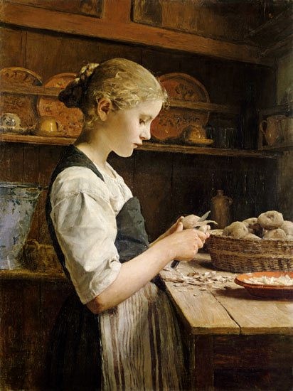 Enfant en peinture de Albert Samuel Anker.