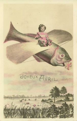 Cartes anciennes( Poisson d'Avril )