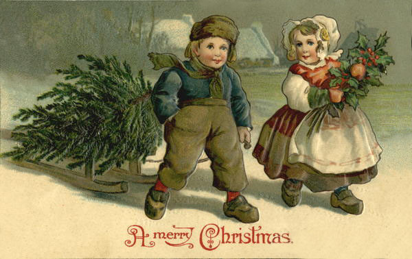 Carte ancienne de Noel