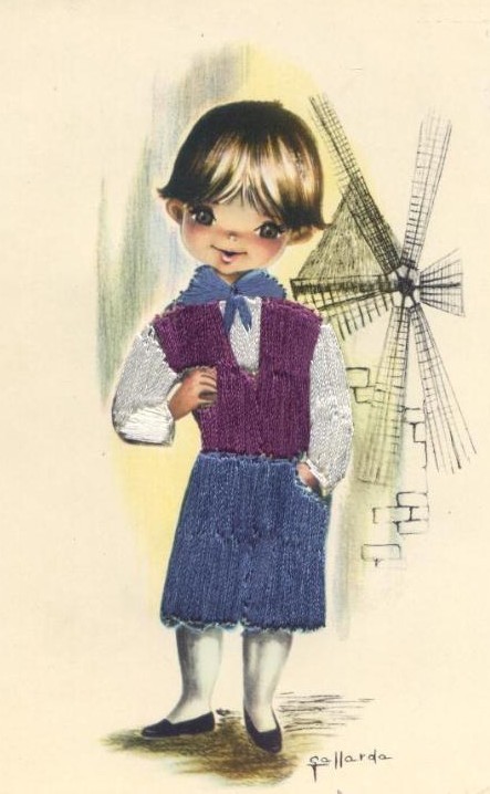 Carte brodée enfant 