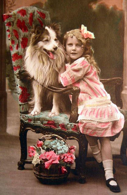 Carte victorienne enfant