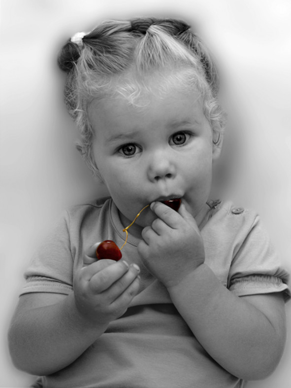 Enfant en noir et blanc