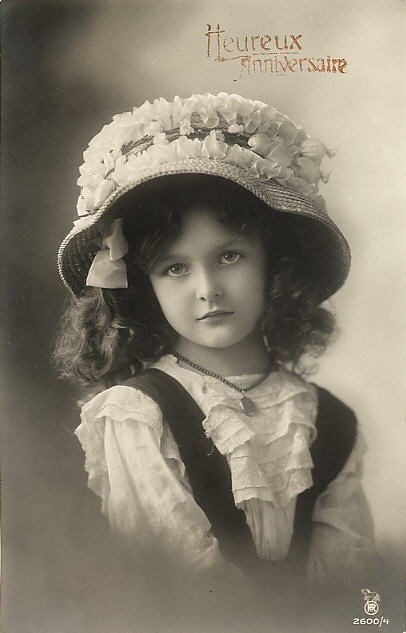 Carte  victorienne enfant