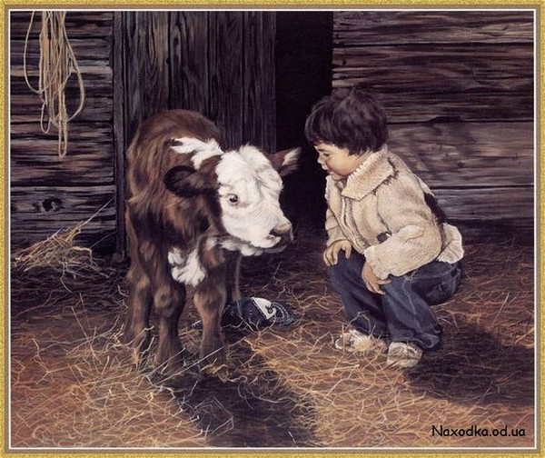 Enfant en peinture