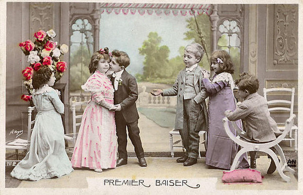 Carte victorienne enfants