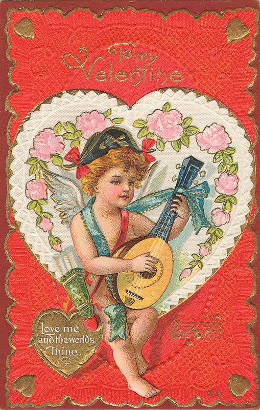  Carte ancienne -Saint Valentin