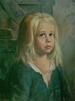 Peintures d'enfants en pleurs