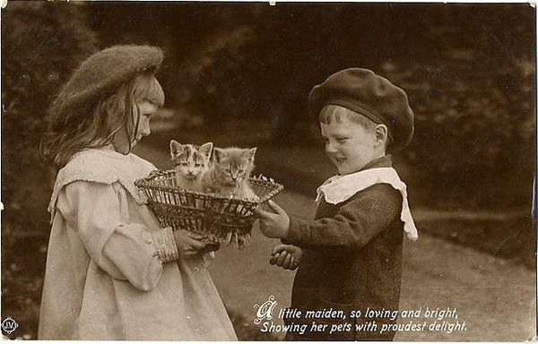 Carte victorienne enfants