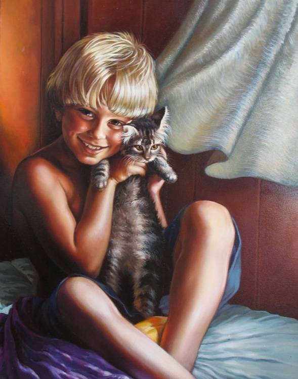 Image -L'enfant et le chat