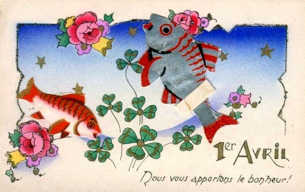 Cartes anciennes( Poisson d'Avril )