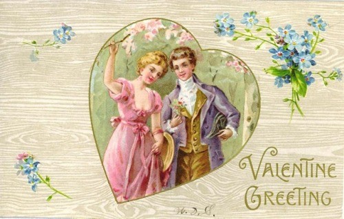  Carte ancienne -Saint Valentin