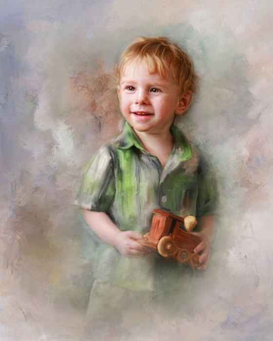 Superbes portraits d'enfants en peinture