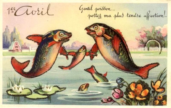 Cartes anciennes( Poisson d'Avril )