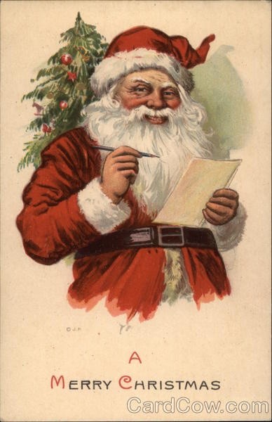 Carte ancienne de Noel