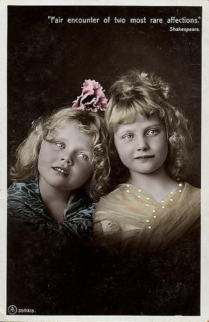 Carte victorienne enfants