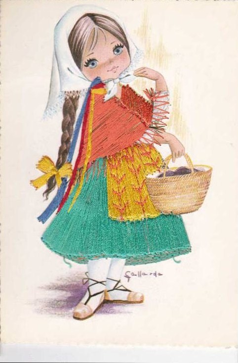 Carte brodée enfant