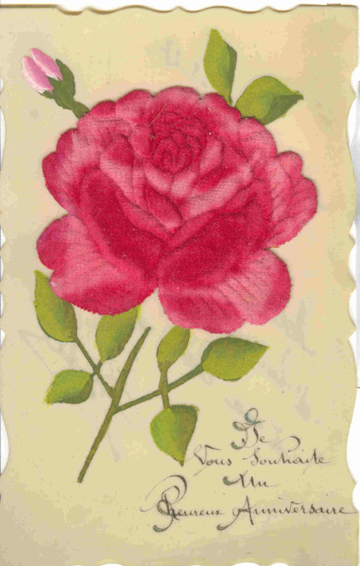 Carte ancienne de fleur 