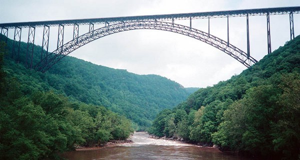 Le pont New River - Etats-Unis. 
