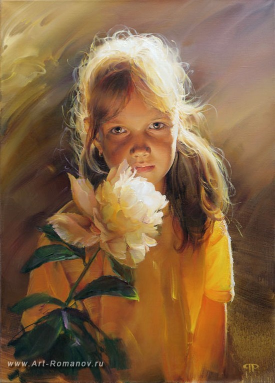 Enfant en peinture