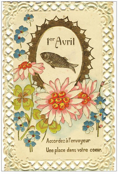 Cartes anciennes( Poisson d'Avril )