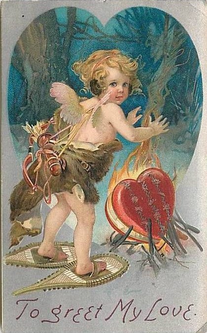 Carte ancienne de Saint Valentin